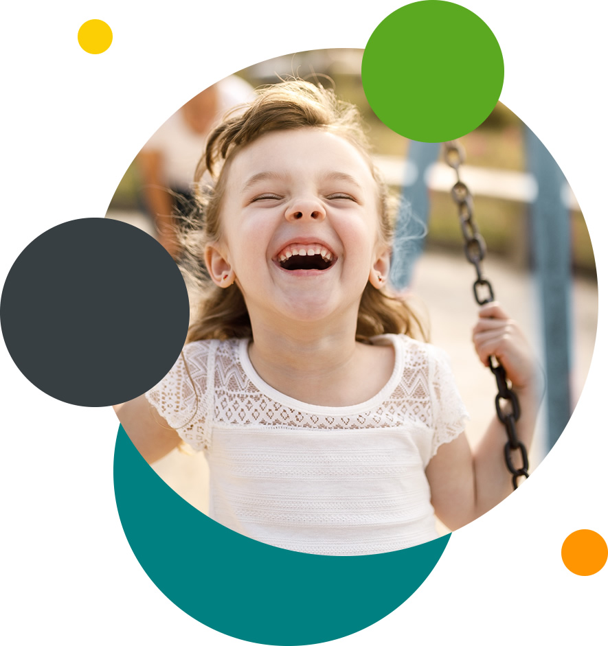 Child sitting on stool for speech therapy